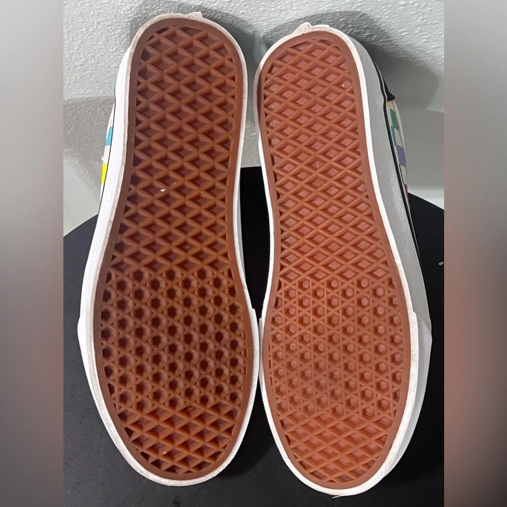 Vans Old Skool Rainbow Checkerboard Sneakers Shoes Casual Skater Colorful Pride
